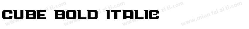 Cube Bold Italic字体转换